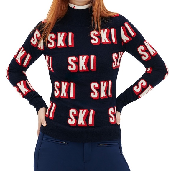 NWT Perfect moment 3D ski sweater in navy - Picture 1 of 9